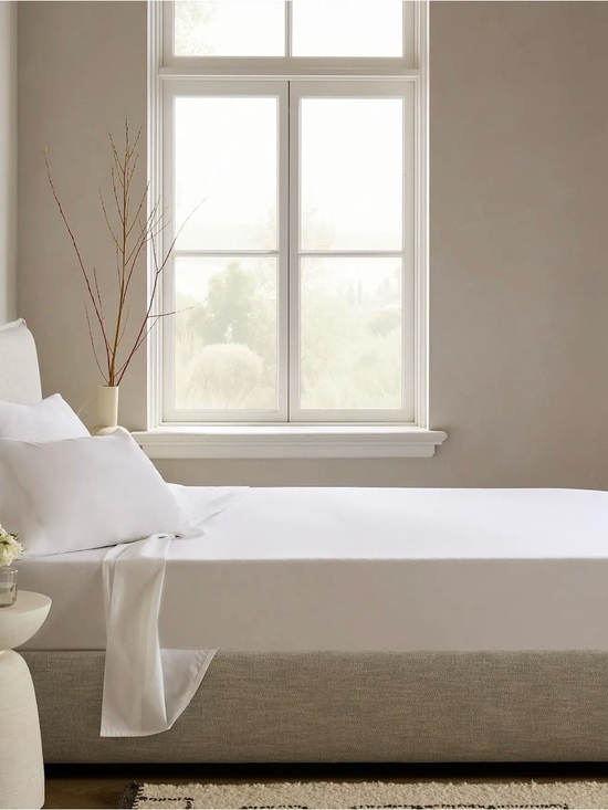 Quince Other - NEW Quince Organic Crisp Percale Sheet, King (White)